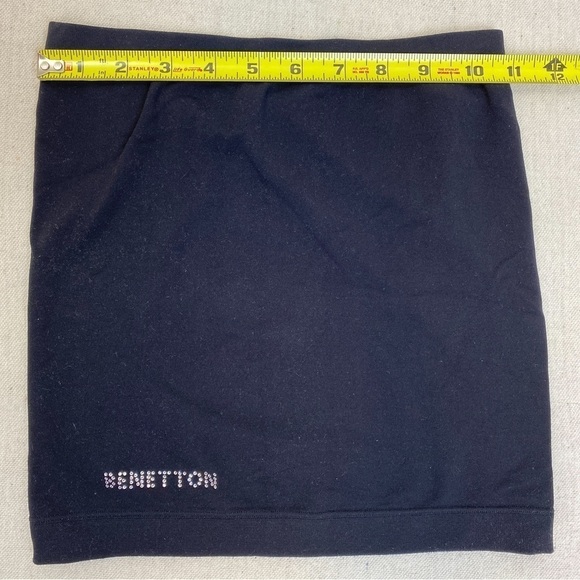 Y2K Benetton Black Stretchy Tube top OSFA - Picture 5 of 6